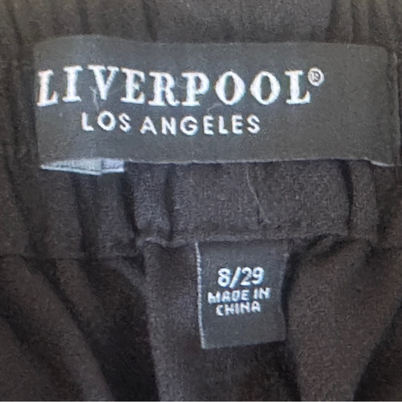 Liverpool wide-leg cropped black cargo pants 29 - Picture 4 of 7